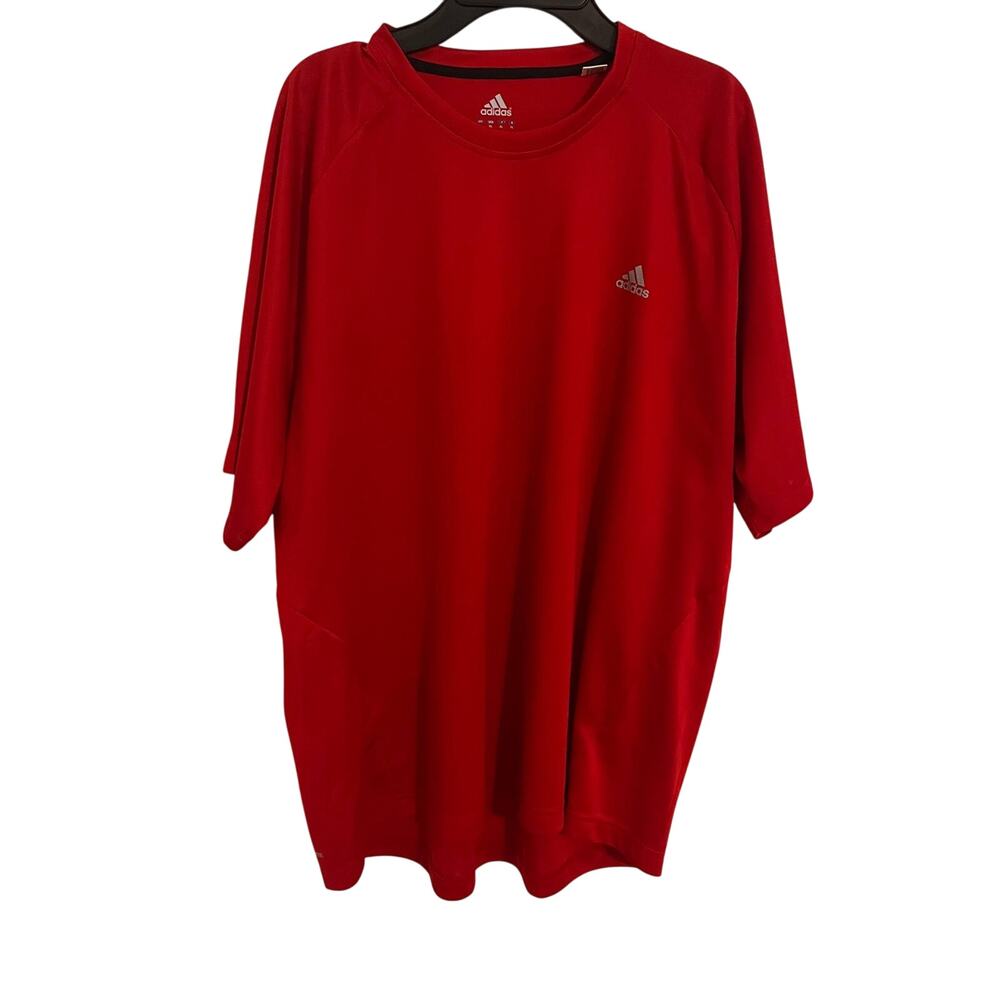Adidas Climalite T Shirt Mens Size XL Red Activewear Short Sleeve Tee Athleisure